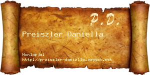 Preiszler Daniella névjegykártya